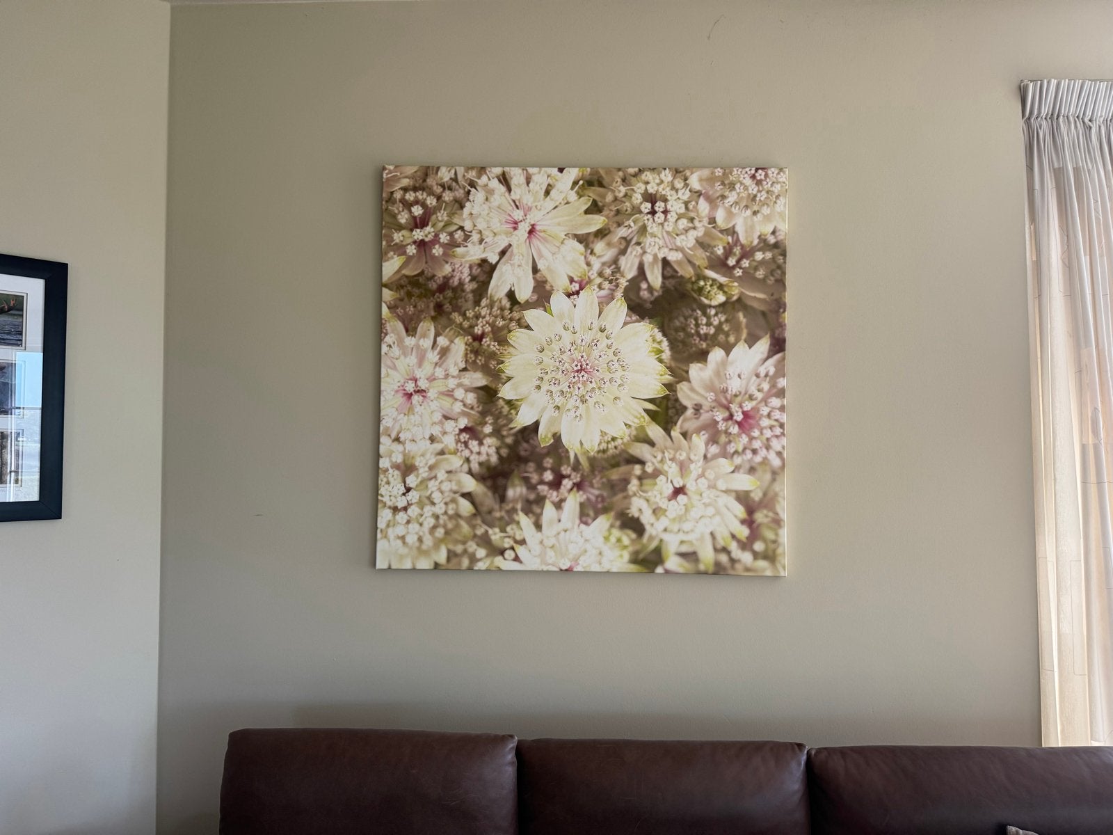 Bloemen Canvas Schilderij - Decoratieve Kunst, Ophalen, 50 – 75, Gebruikt, Schilderij