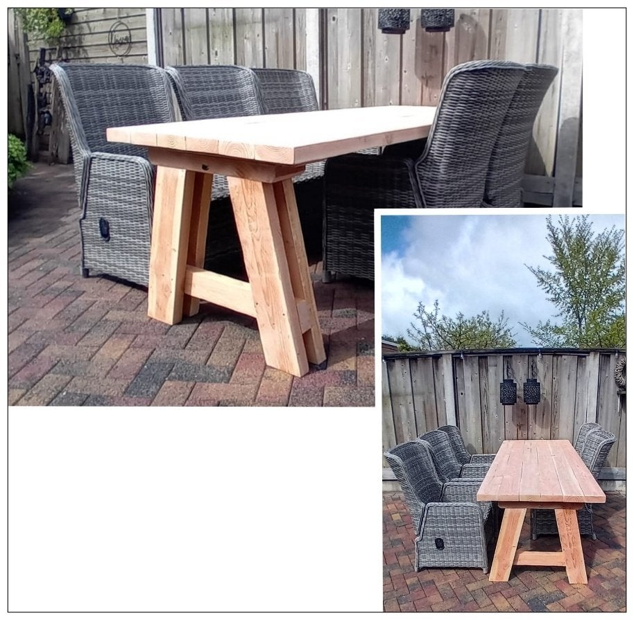 Tuintafel douglas hout. Tafels op maat/model gemaakt NIEUW., Tuin en Terras, Ophalen of Verzenden, Nieuw, Rechthoekig, Hout