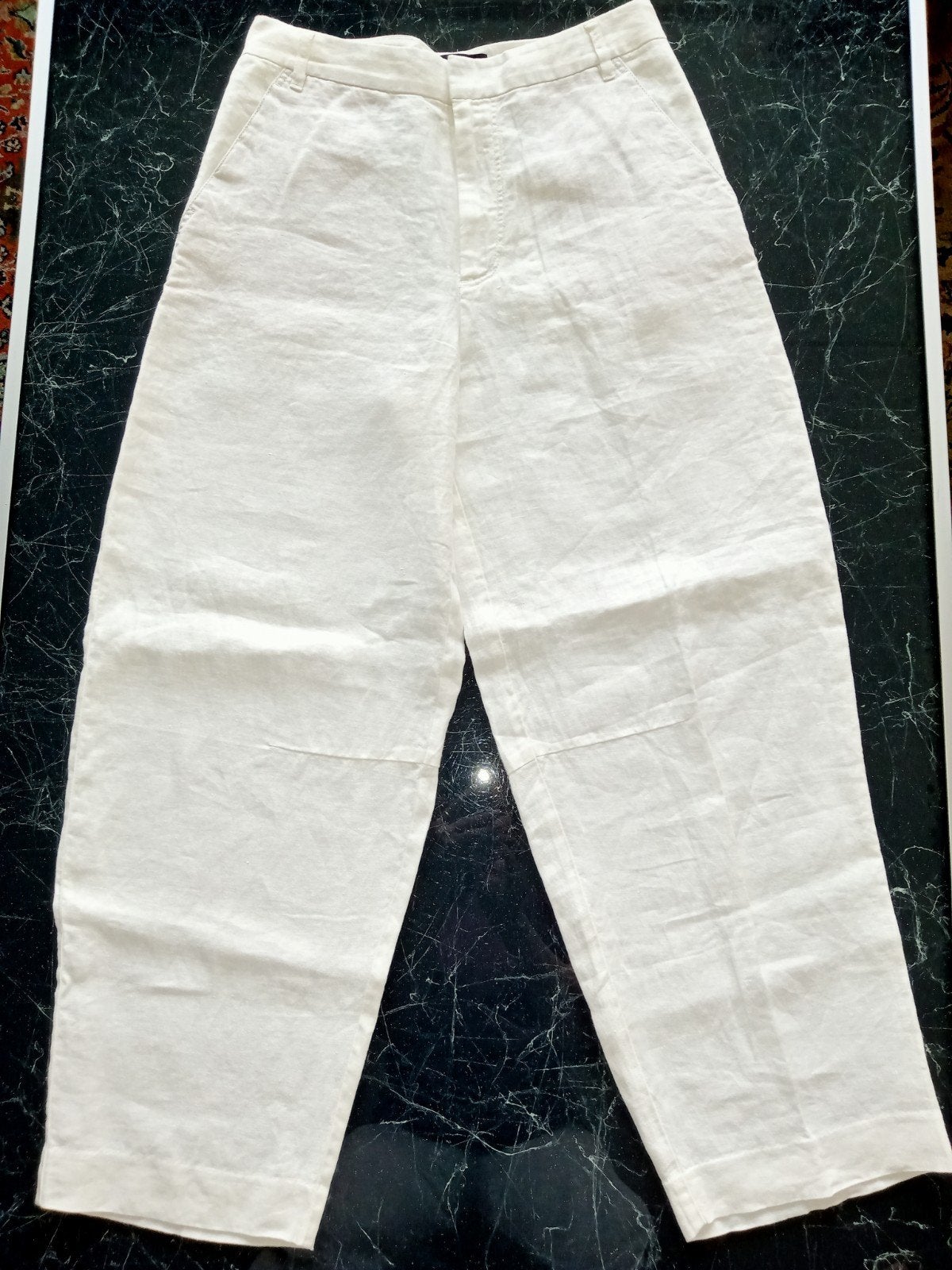 Massimo Dutti Witte Linnen Broek Maat 36 Nieuw, Massimo Dutti, Wit, Ophalen of Verzenden, Zo goed als nieuw
