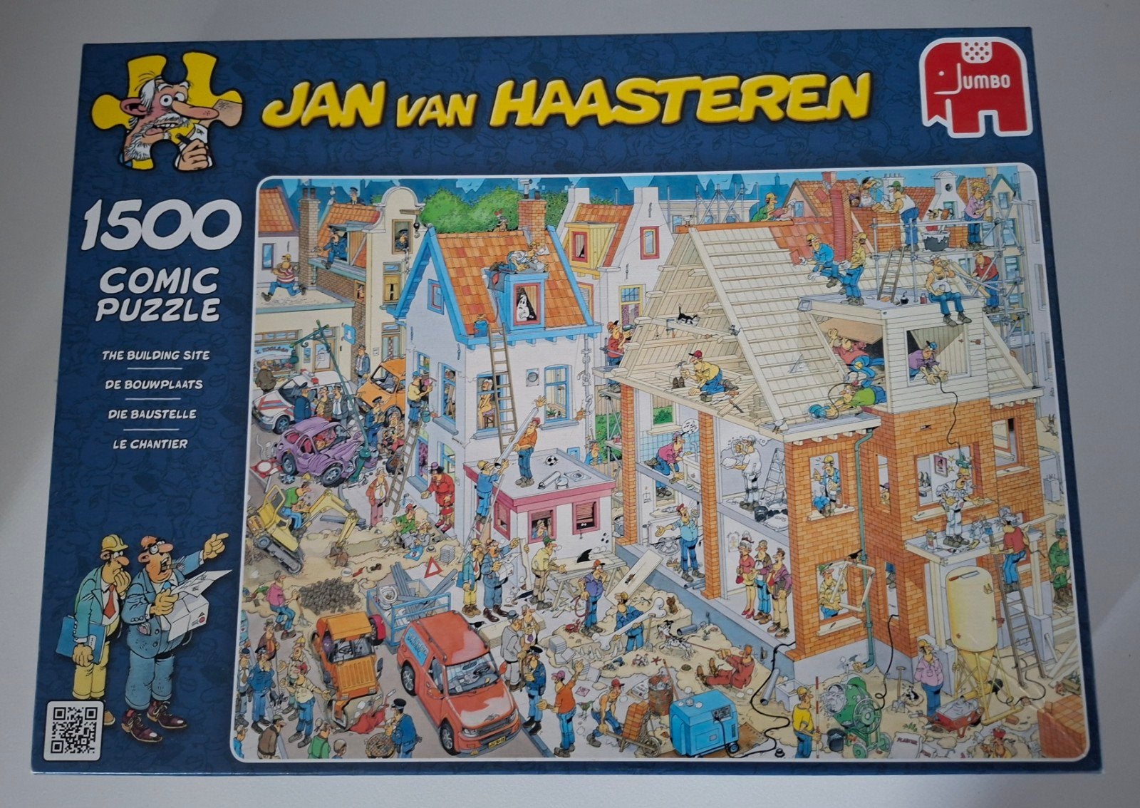 Jan van Haasteren 1500 stukjes De Bouwplaats, Hobby en Vrije tijd, Denksport en Puzzels, Ophalen of Verzenden, 500 t/m 1500 stukjes