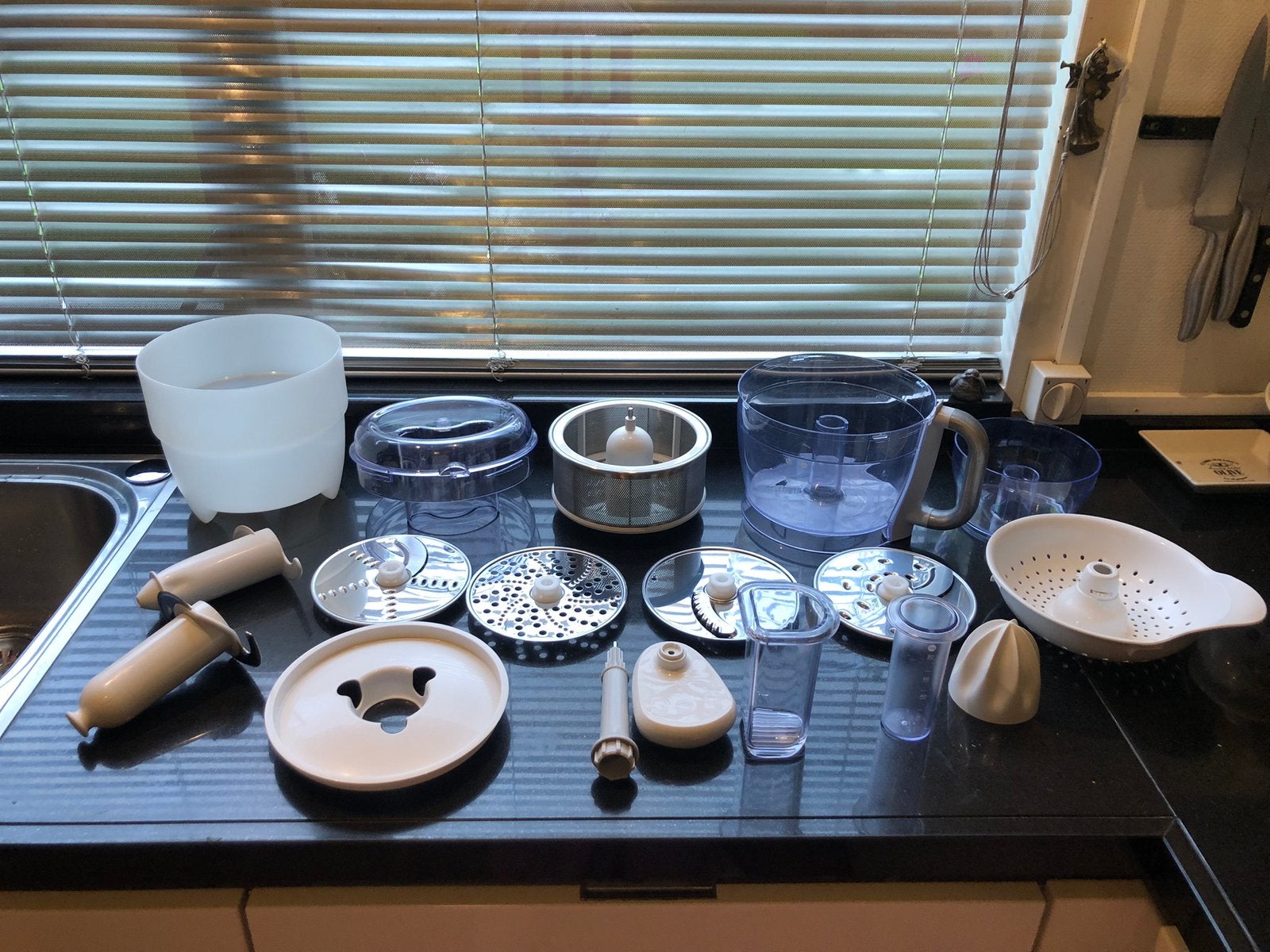 Kenwood multipro machine met accessoires, Ophalen, Gebruikt, Vaatwasserbestendig, 3 snelheden of meer
