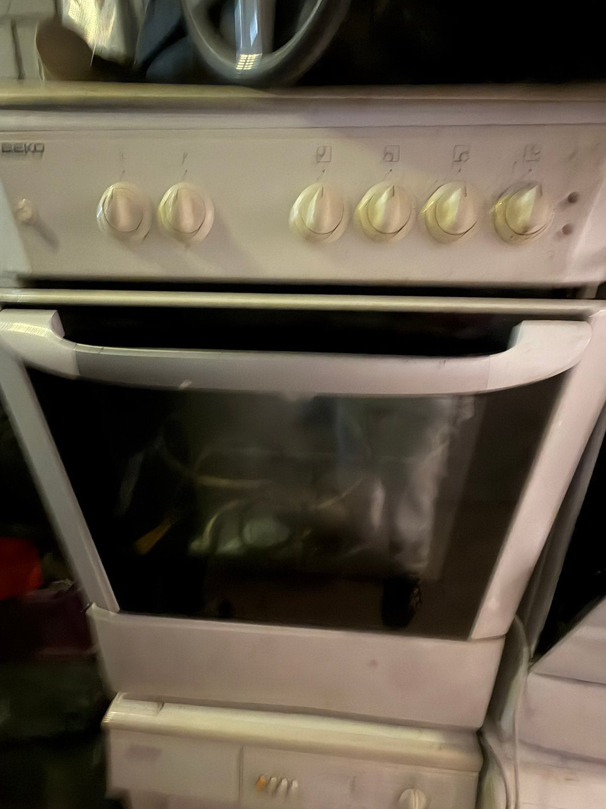 Elektrische oven + gas fornuis, Ophalen, 4 kookzones, Zo goed als nieuw, Vrijstaand