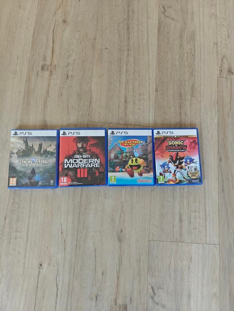 4x PS5 Games: Hogwarts Legacy, MW3, Sonic & Pac-Man, Online, Vanaf 18 jaar, Overige genres, Ophalen of Verzenden