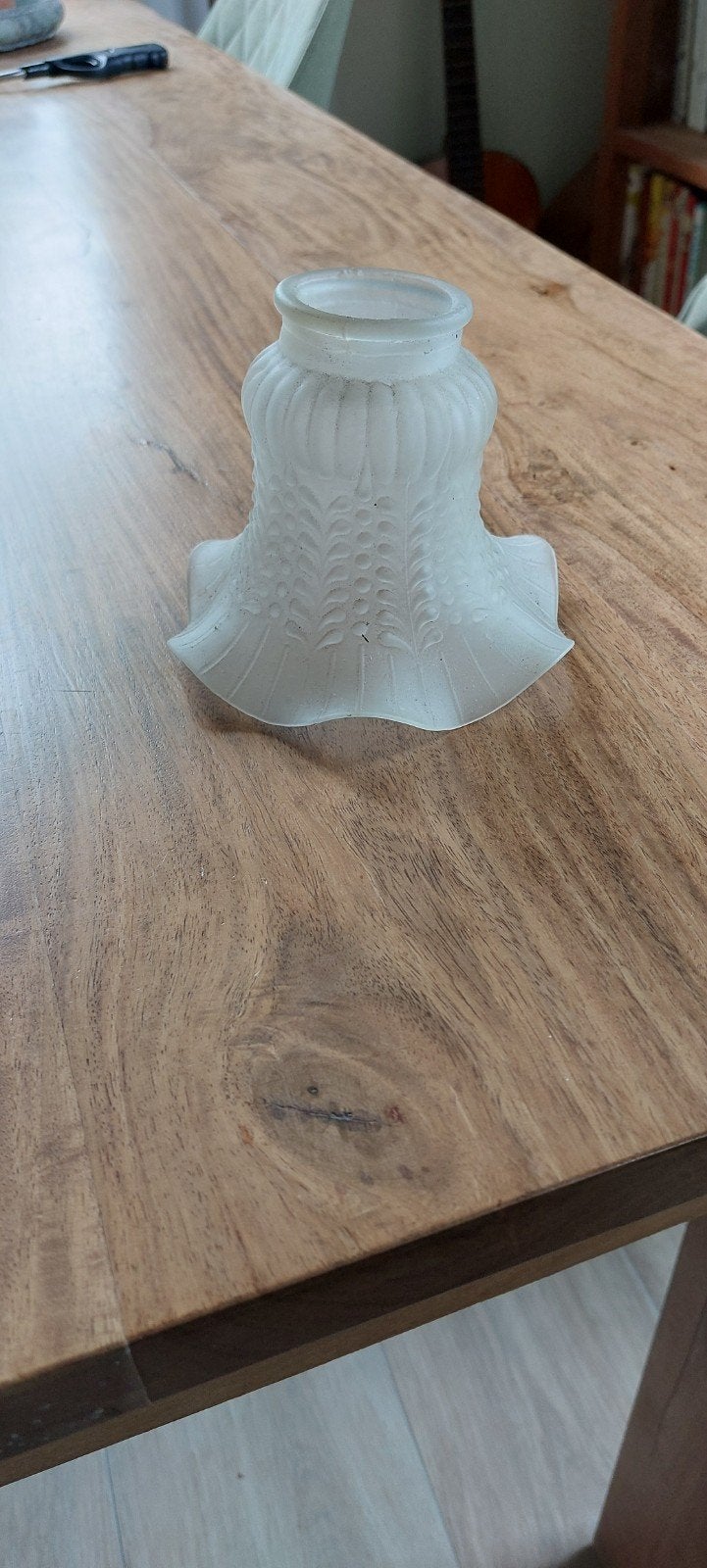 Lampenkapje glas , brocante, Huis en Inrichting, Lampen | Lampenkappen, Ophalen of Verzenden, Rechthoekig, Minder dan 25 cm