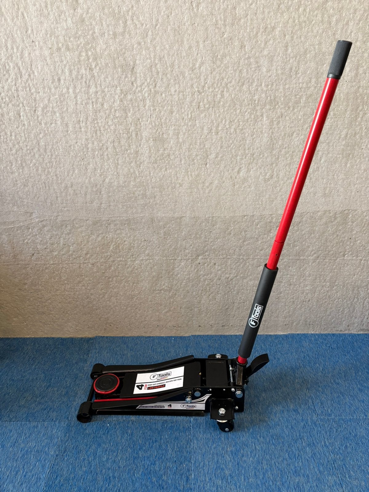 Nieuwe F-tools 4-ton hydraulische garage krik met voetpomp, Ophalen, Garagekrik, Massakassa, Nieuw