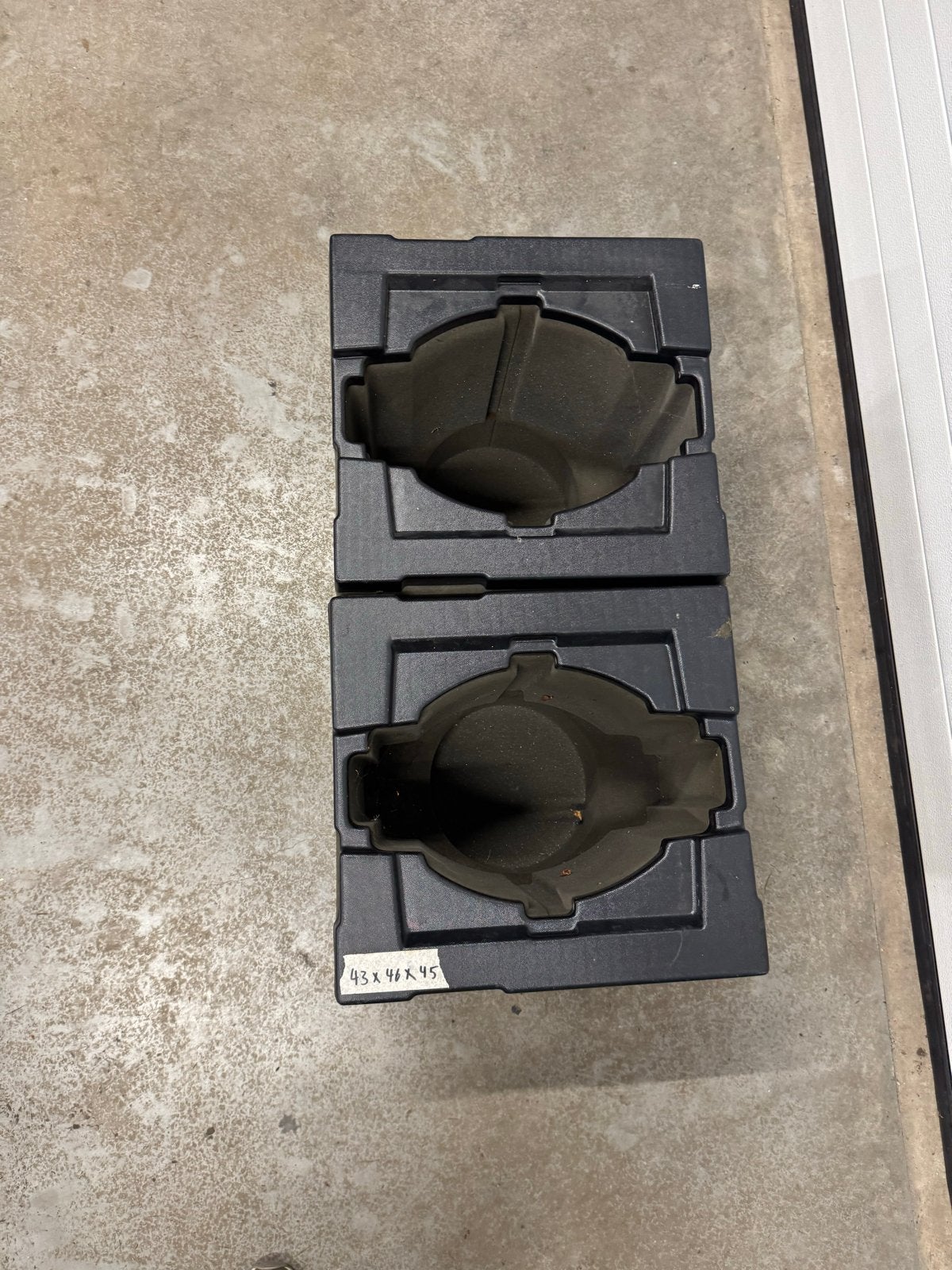 2x Inlay voor Moving Head Flightcase (43x46x45 cm), Ophalen of Verzenden, Gebruikt, Overige instrumenten, Flightcase