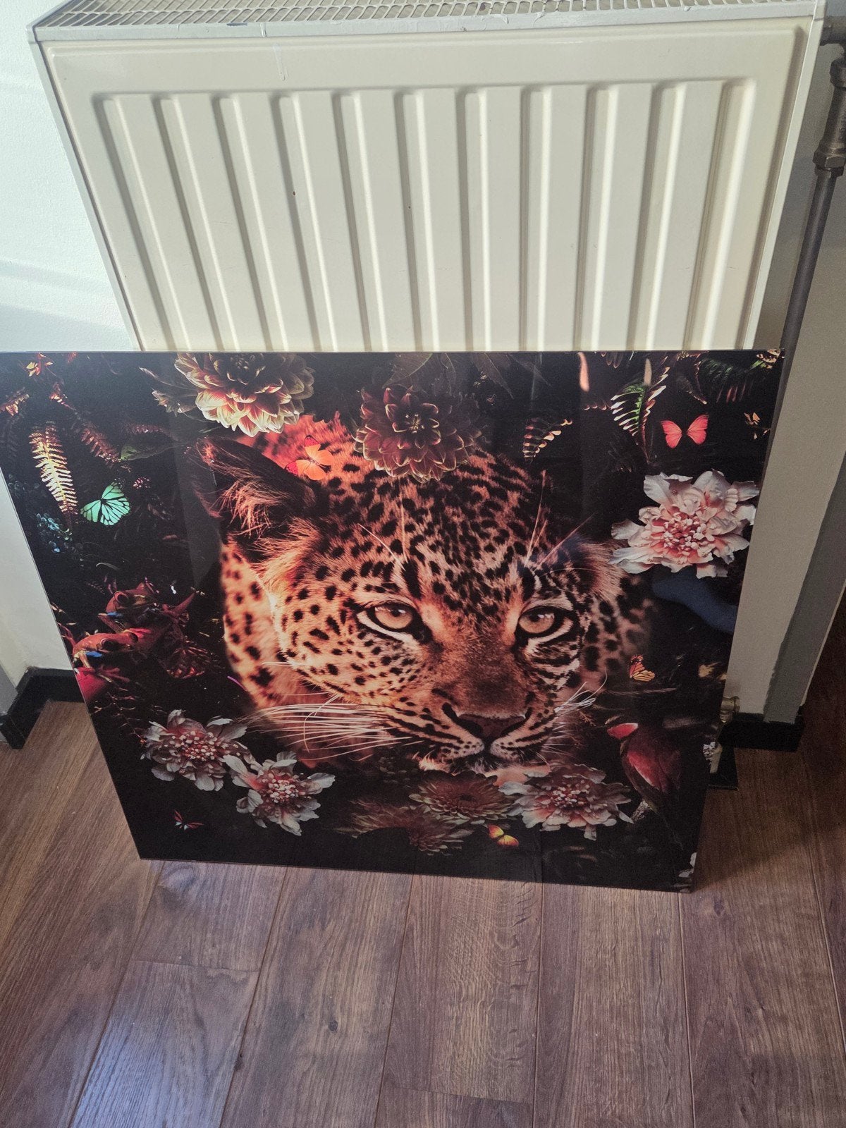 Prachtige Luipaard Wanddecoratie - Zo goed als nieuw, Ophalen, 75 tot 100 cm, 75 – 100, Print