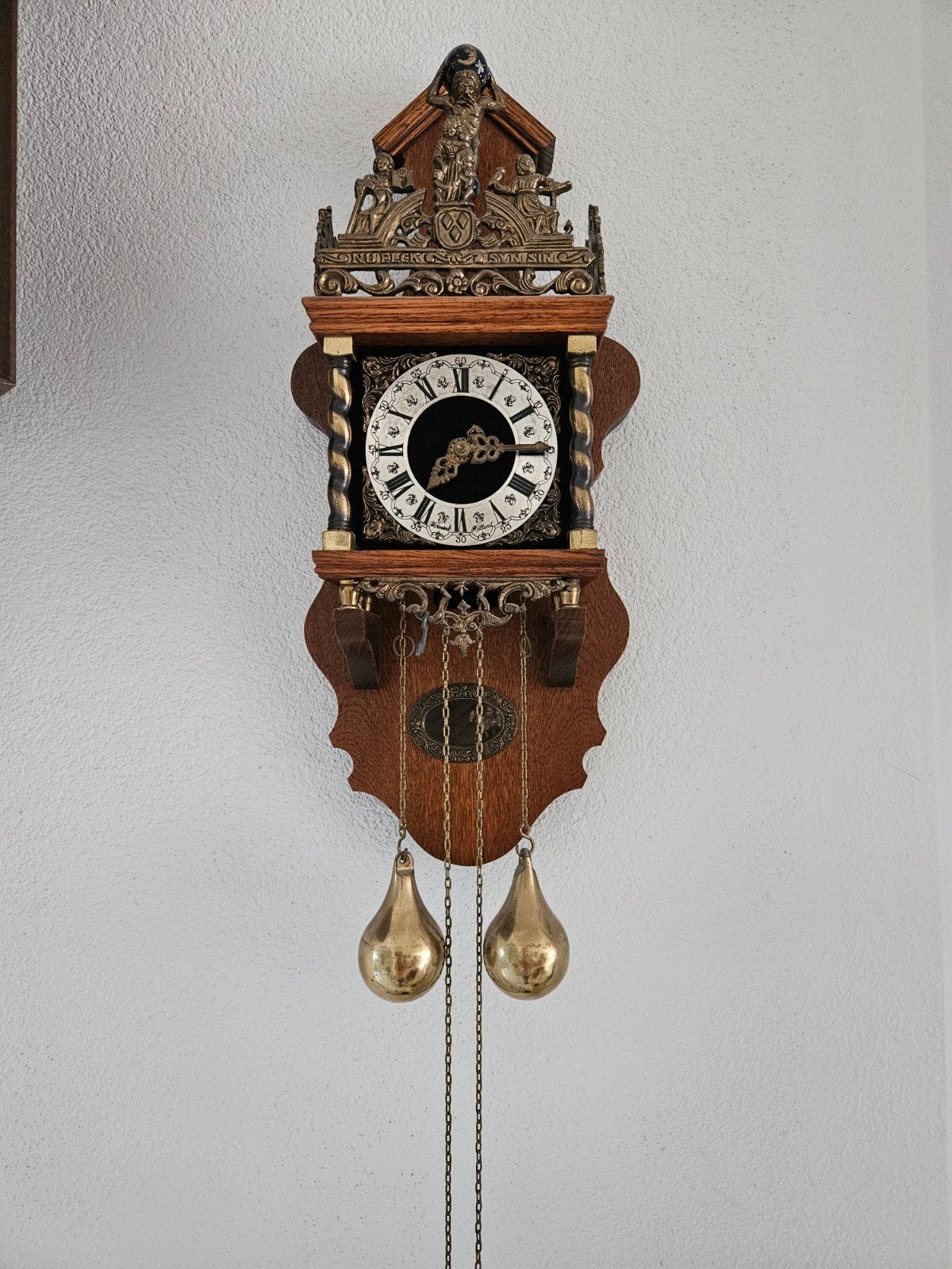 Antieke Zaanse Klok - Wandklok met Gewichten, Antiek en Kunst, Antiek | Klokken, Ophalen