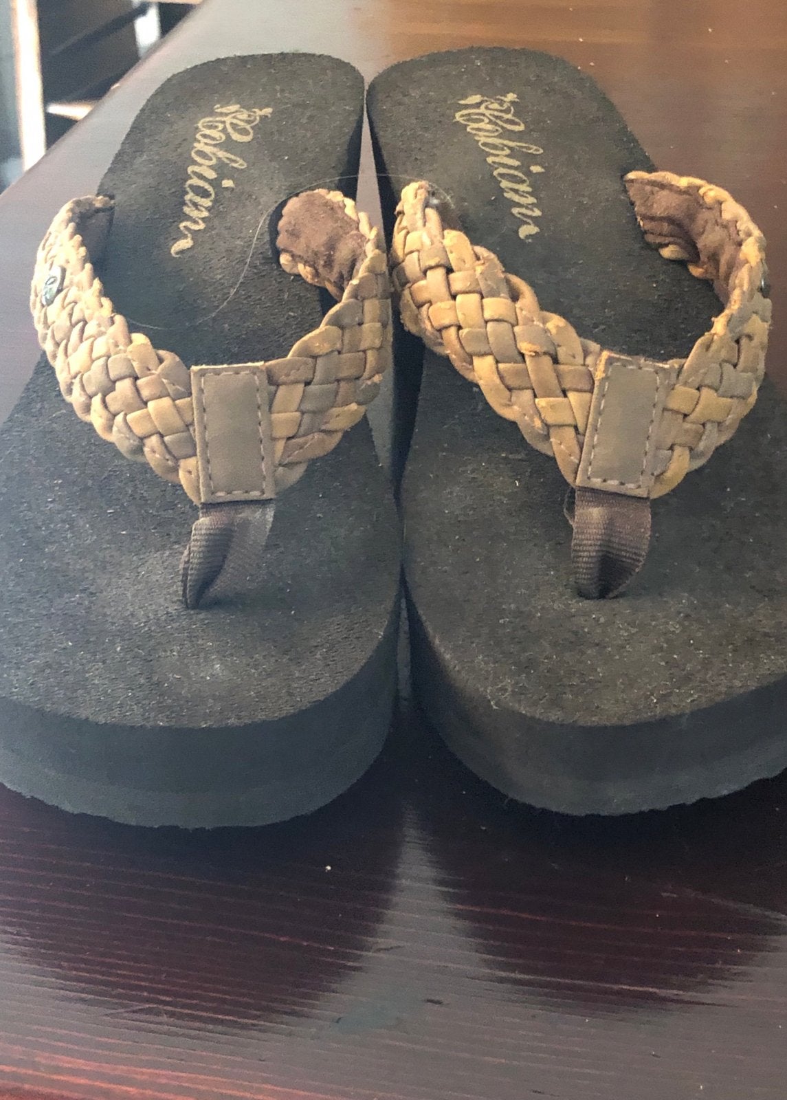 Cobian Slippers met sleehak - Maat 38 - Bruin/Zwart, Kinderen en Baby's, Kinderkleding | Schoenen en Sokken, Schoenen, Nieuw, Ophalen of Verzenden