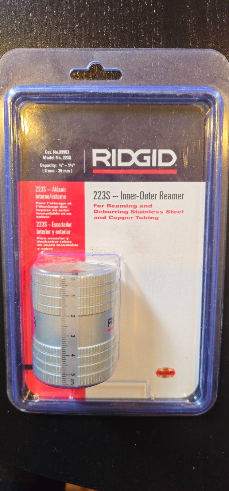 Ridgid Geharde RVS ontbramer (6mm - 36mm), Doe-het-zelf en Verbouw, Gereedschap | Handgereedschap, Ophalen of Verzenden, Nieuw