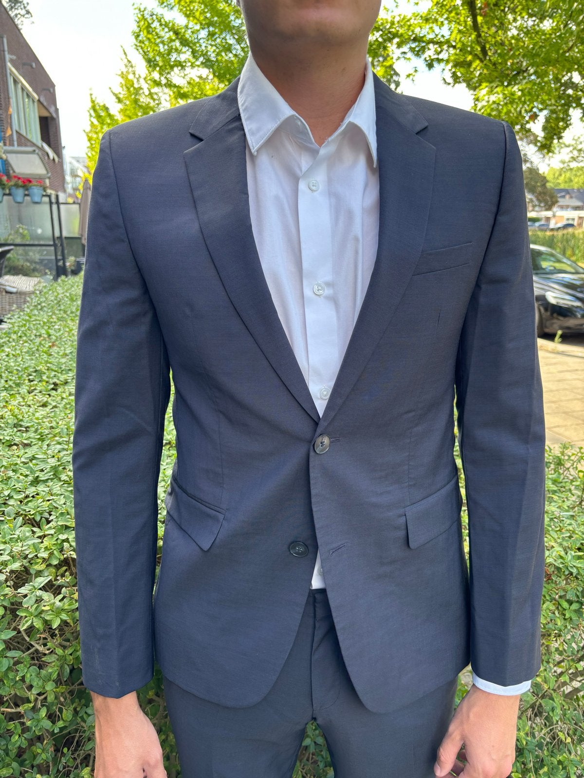 Hugo Boss pak 50 - Nauwelijks gedragen, zo goed als nieuw, Kleding | Heren, Kostuums en Colberts, Ophalen, Zo goed als nieuw, Maat 48/50 (M)