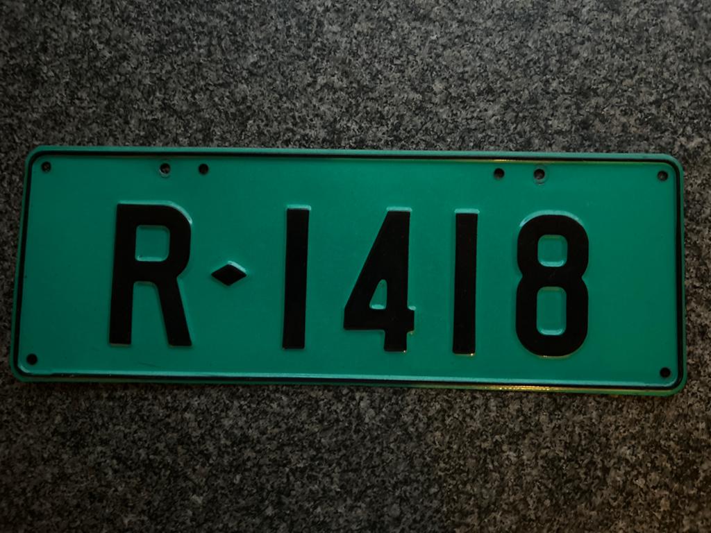 Nummerbord West-Samoa R-1418, Ophalen of Verzenden, Gebruikt