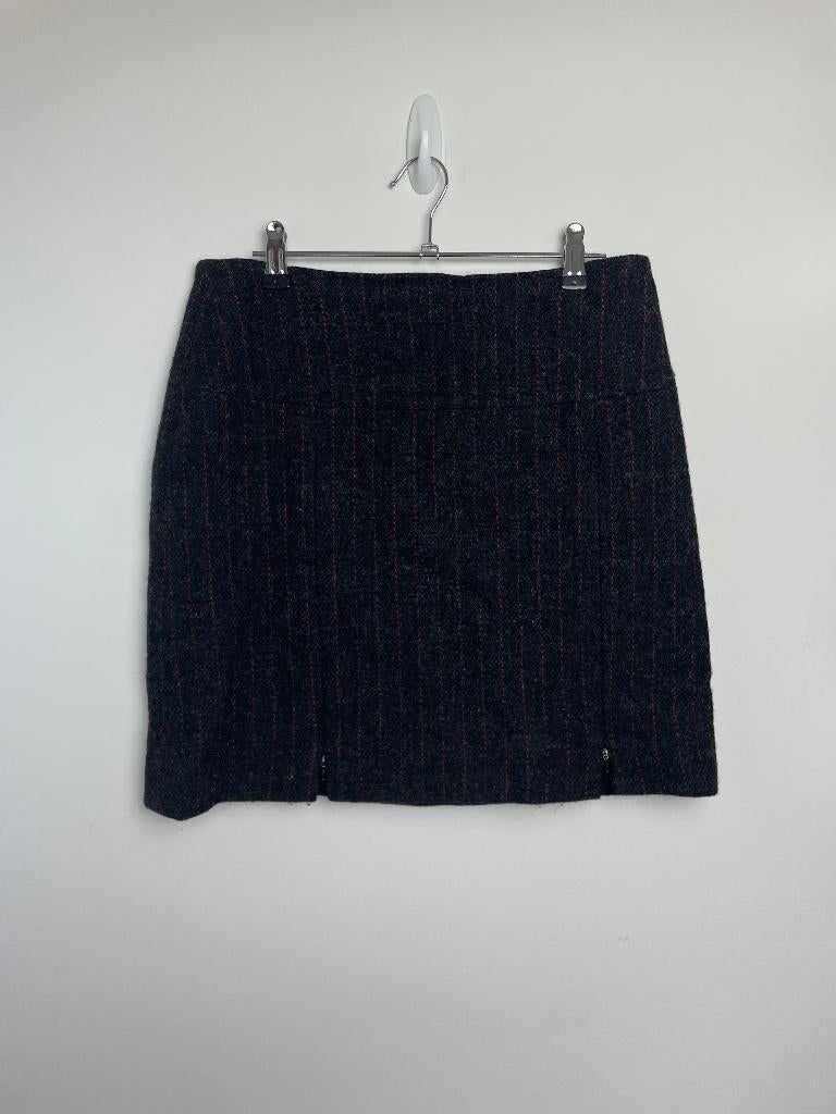 Pauw Amsterdam mini skirt rok maat 2/M rood zwart boucle wol, Maat 38/40 (M), INFO@PAUW.COM, Europaplein 37 1078 GV AMSTERDAM