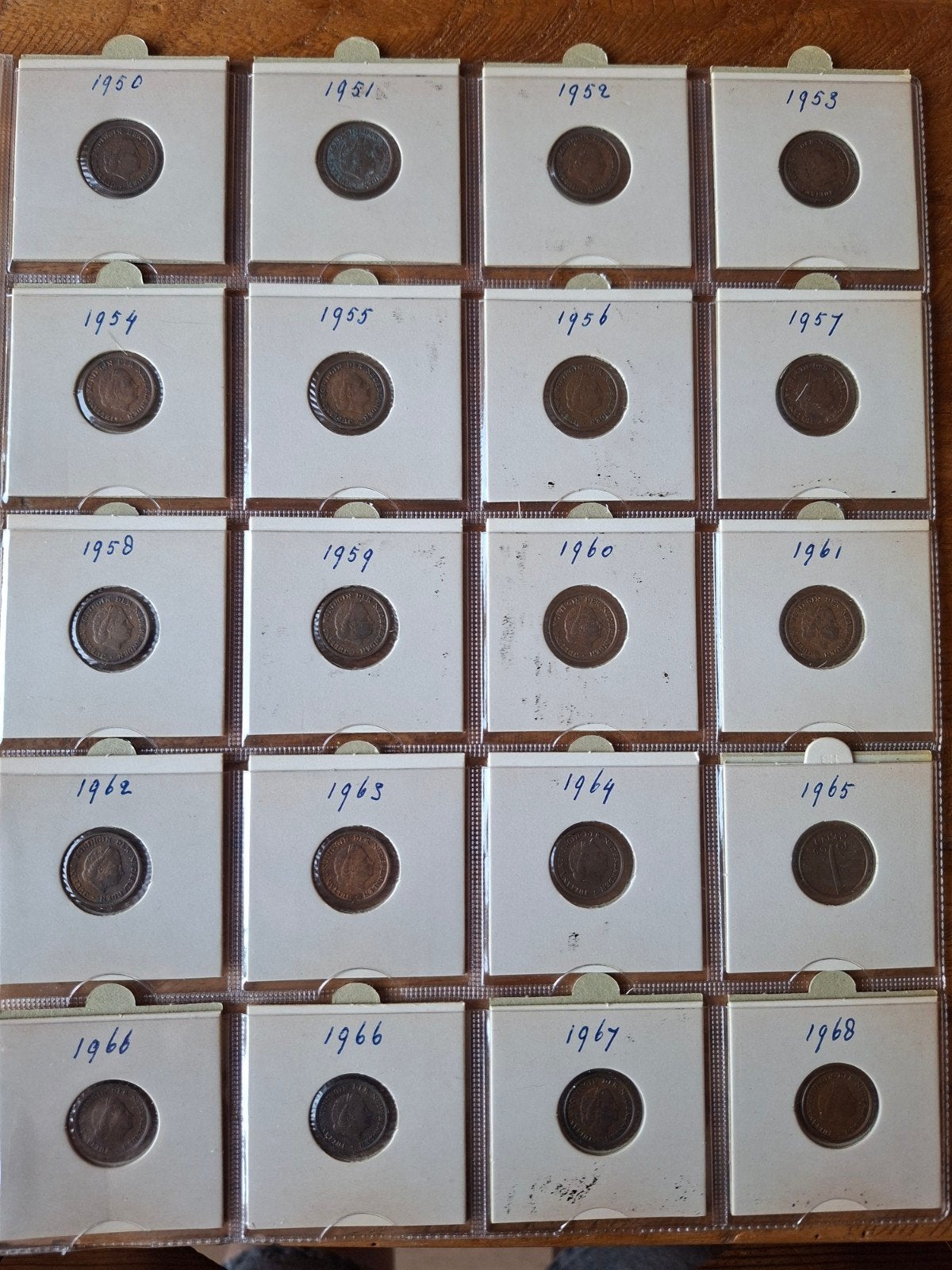 Collectie Nederlandse centen Koningin Juliana 1950-1968 5, Ophalen of Verzenden, Koningin Juliana, Overige waardes, Setje