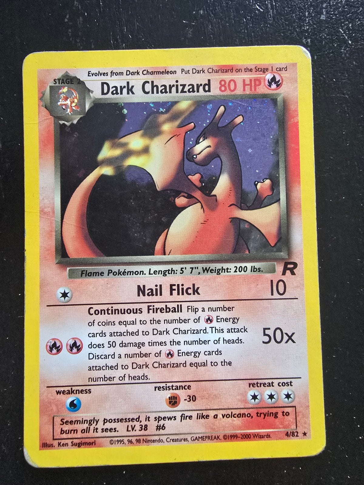 Dark Charizard! Zeldzame Pokemon kaart, Ophalen of Verzenden