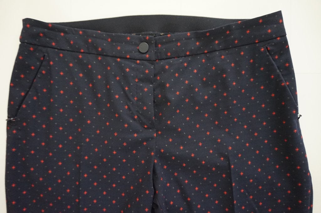 Rosner lange broek pantalon blauw rood stipje maat 40, Maat 38/40 (M), Blauw, Ophalen of Verzenden, Zo goed als nieuw