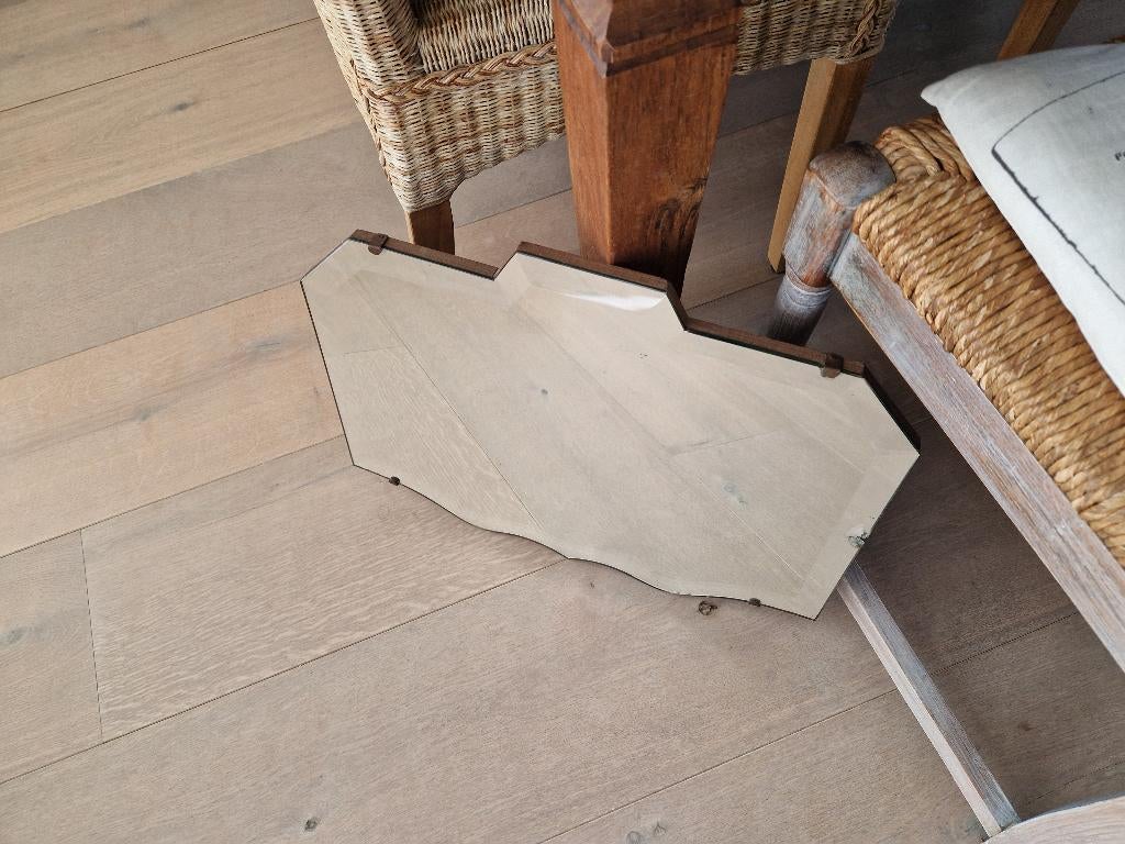 Art Deco wandspiegel, Ophalen, Rechthoekig, 50 tot 100 cm, Minder dan 100 cm