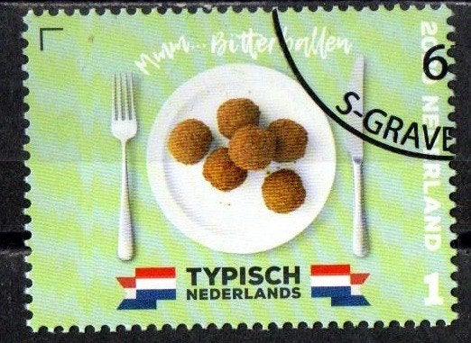 Nederland nr. 3848 Typisch Nederland Bitterballen gestempeld, Ophalen of Verzenden, Na 1940, Gestempeld