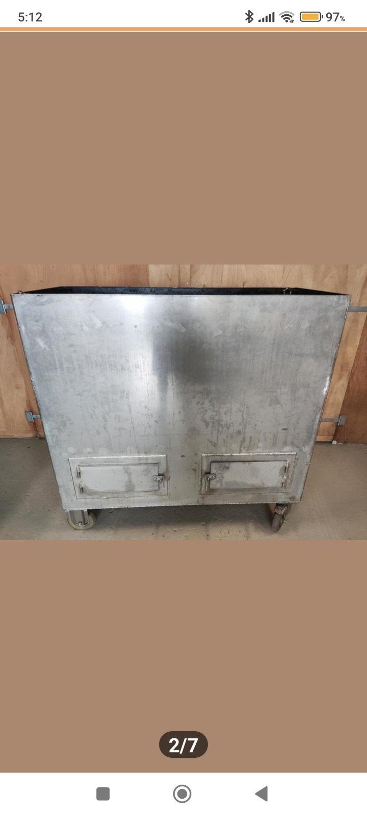 Groot RVS rookvat (paling/zalm/enz)., Ophalen