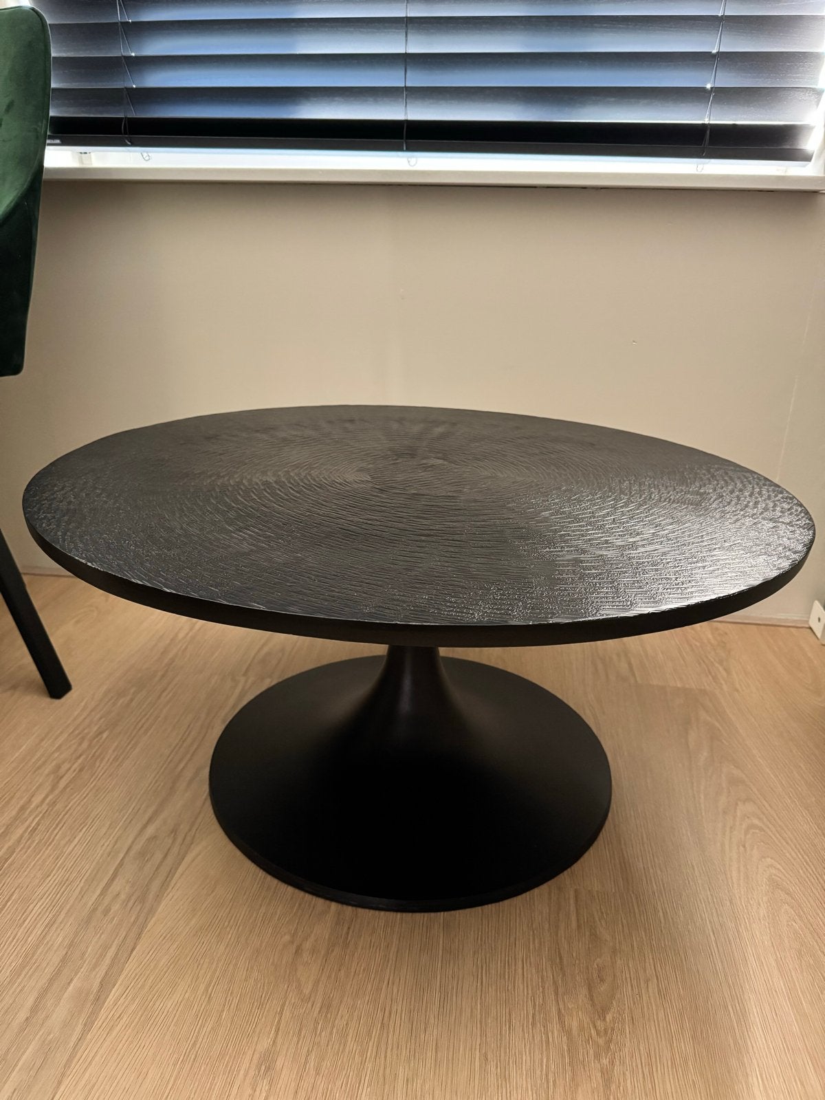 Woonexpress Zwarte ronde salontafel - Monaco, Ophalen, Gebruikt, Rond, 50 tot 100 cm