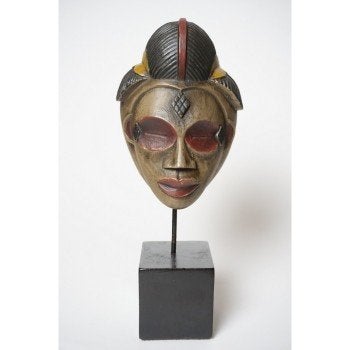 # Punu Mask Maiden Spirit met standaard Gabon Afrika, Ophalen of Verzenden