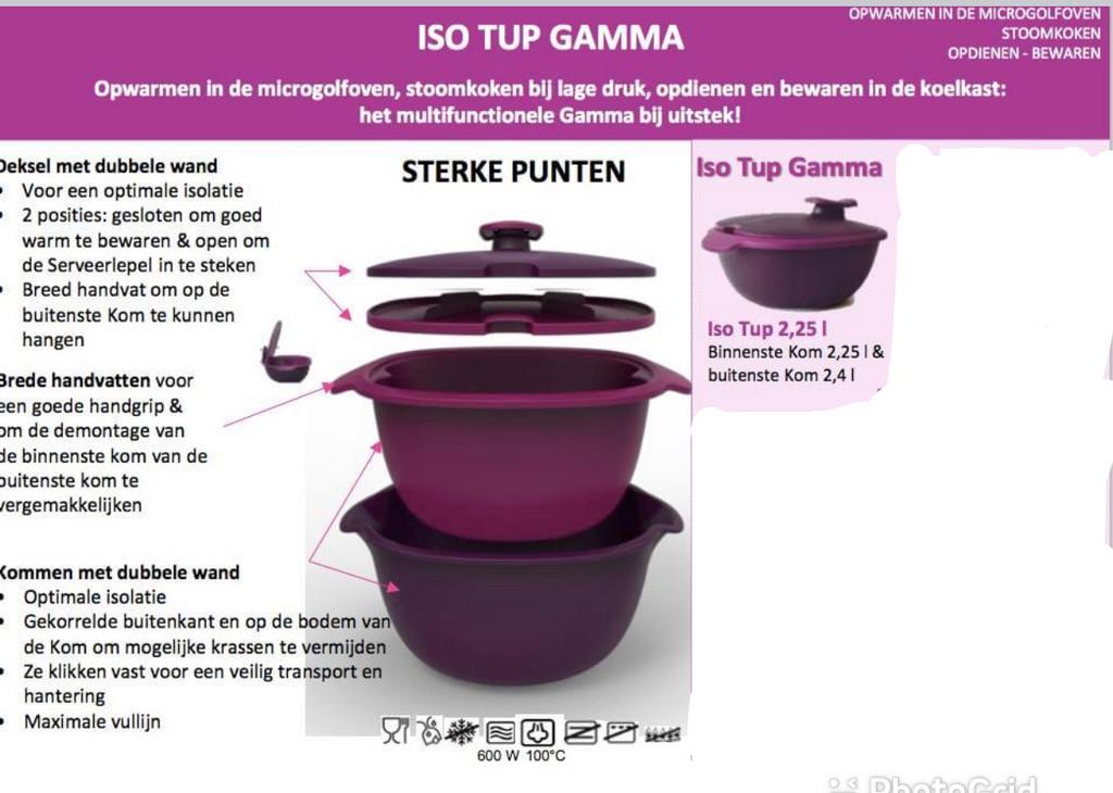Tupperware Iso Tup Gamma - Multifunctionele Microgolfoven, Verzenden, Nieuw, Bak of Kom