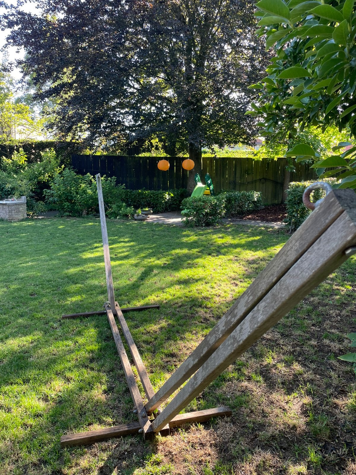 Hangmat standaard XL hardhout, Tuin en Terras, Schuttingen, Ophalen, Minder dan 3 meter, Hout, 1 tot 2 meter