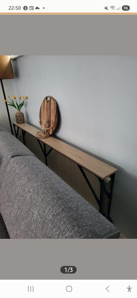 vidaXL Wandtafel 200x29x75 cm Sonoma Eikenkleurig, Ophalen, Eikenhout, Nieuw, 150 tot 200 cm