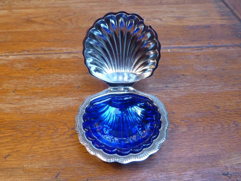 Vintage kaviaar schaaltje, schelp, Ophalen of Verzenden