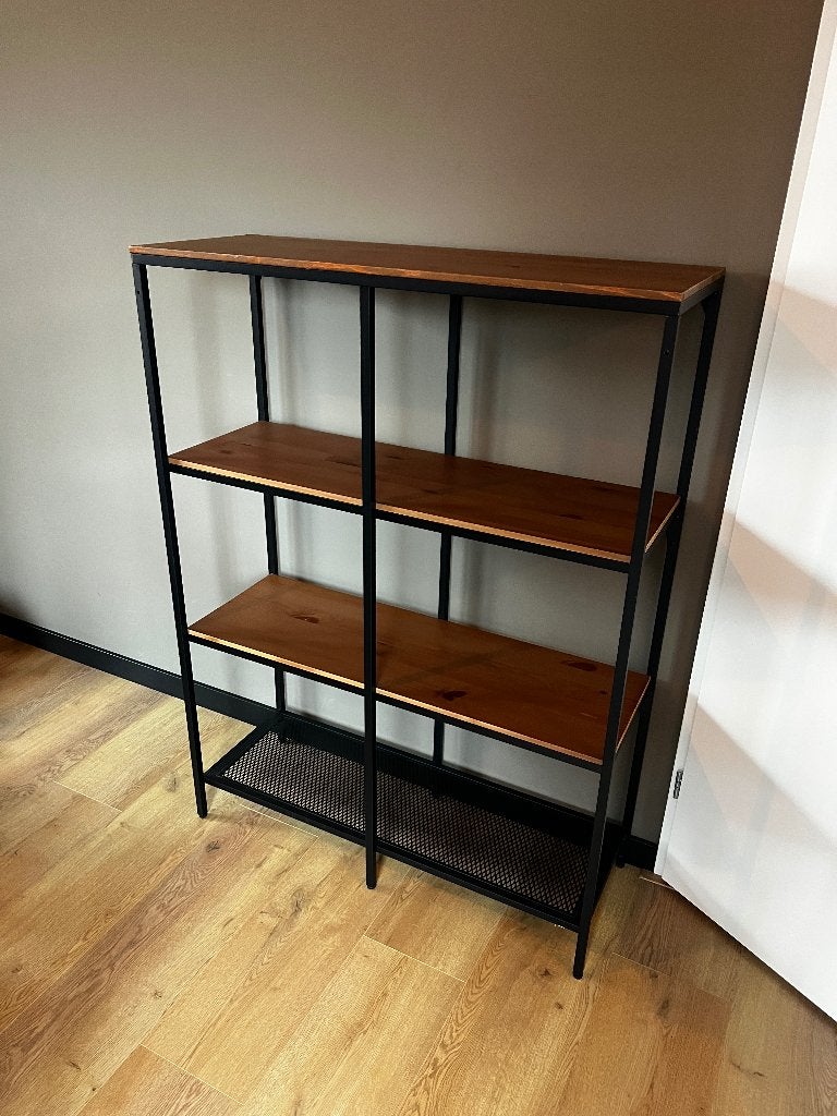 FJÄLLBO Stellingkast zwart 100x136 cm, Ophalen, Gebruikt