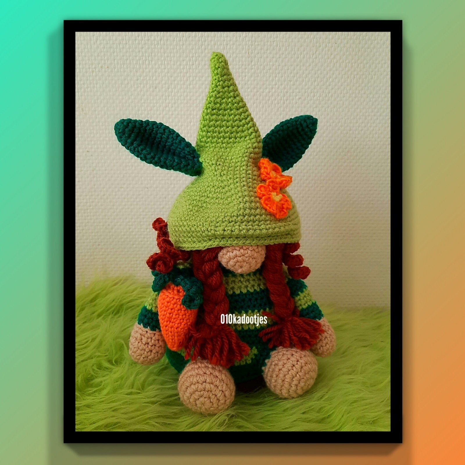 Nieuwe zelfgehaakte knuffel.
Lief konijnen meisje, gnoom., Ophalen of Verzenden, Haken, Overige typen
