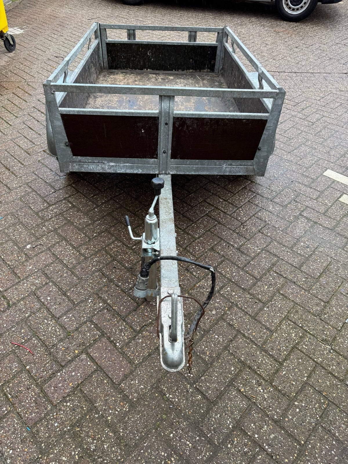 Aanhangwagen 150x100 cm met klein gaatje in bodem, Ophalen, O, O, O