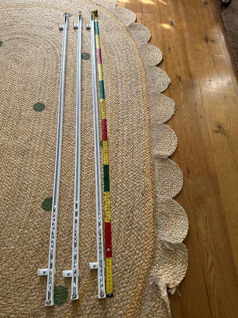 Gordijnrails wit 3x 1.24, Ophalen, Zo goed als nieuw, Wit, Overige typen