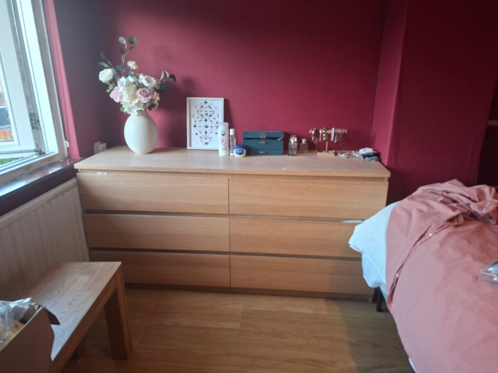 Ikea malm kast 6 lades, Ophalen, Zo goed als nieuw, Tweepersoons