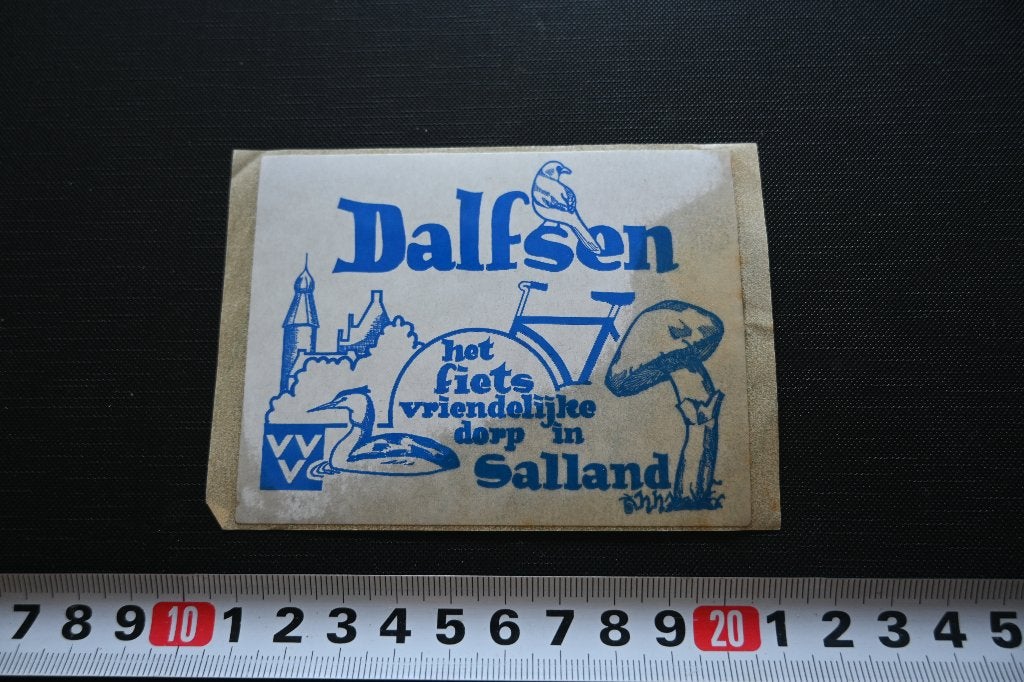 sticker DALFSEN het fiets vriendelijke dorp in salland - VVV, Ophalen of Verzenden, Zo goed als nieuw