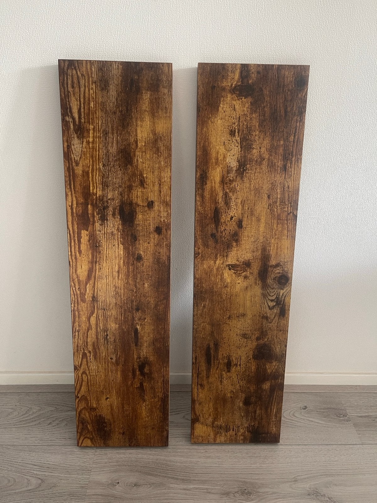 Set van 2 wandplanken met industriële beugels, Ophalen of Verzenden, Gebruikt
