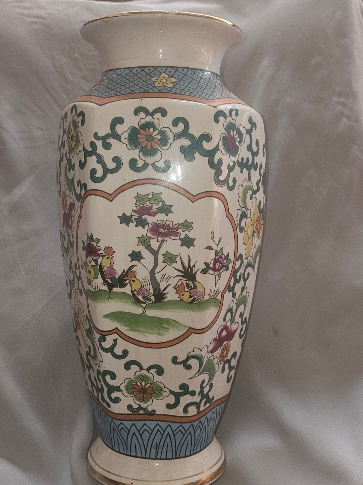 Antieke Chinese vaas met handgeschilderde decoratie, Antiek en Kunst, Ophalen of Verzenden