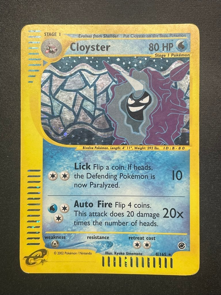 Cloyster 8/165, Expedition base set, Hobby en Vrije tijd, Verzamelkaartspellen | Pokémon, Ophalen of Verzenden, Zo goed als nieuw