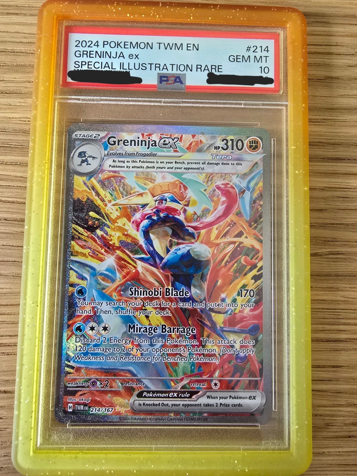 Greninja ex 214/167 SIR: Twilight Masquerade PSA 10, Ophalen, Zo goed als nieuw