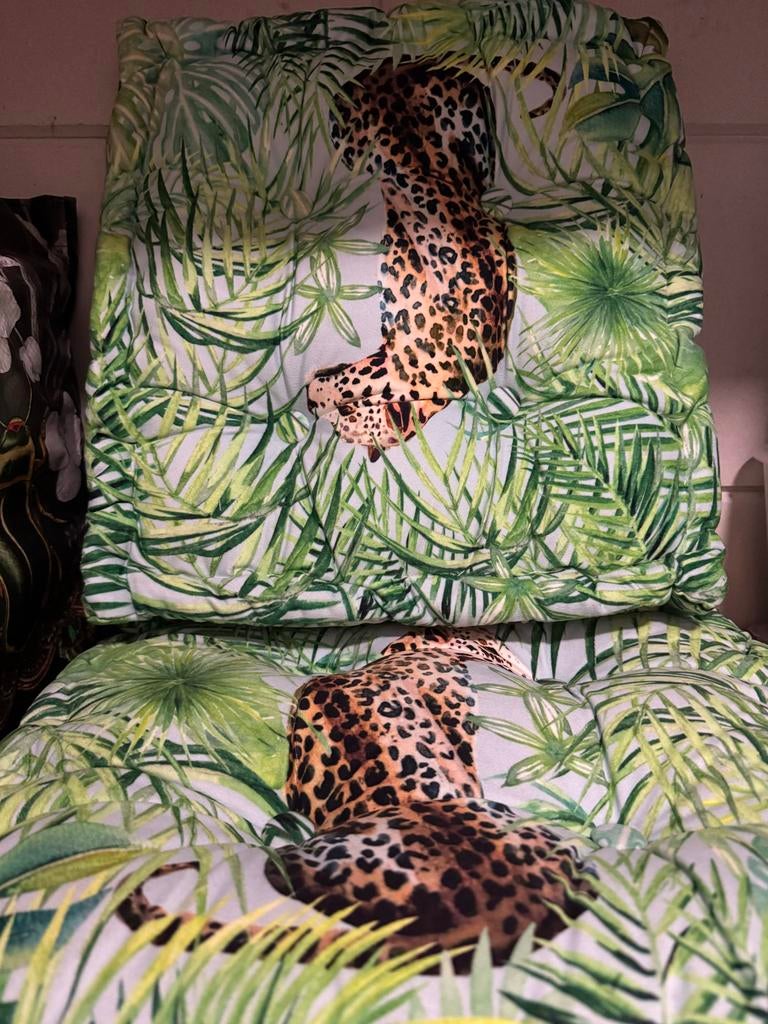 Zitkussens tuin met jungleprint, Ophalen, Nieuw, Groen, Vierkant