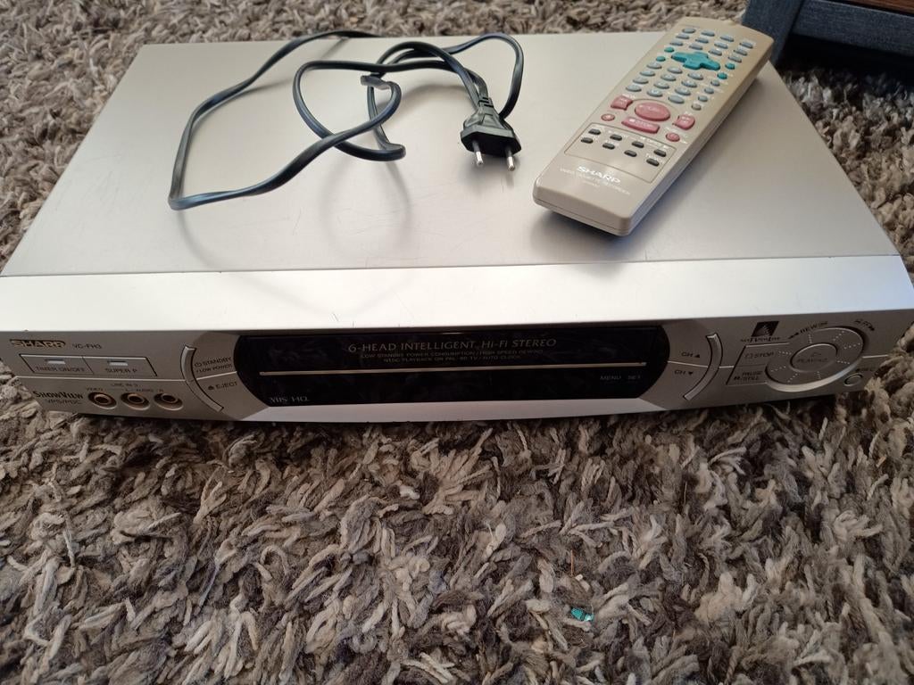 Videorecorder Sharp VC-FH3 6 koppen. Incl afstandsbediening, Audio, Tv en Foto, Videospelers, Ophalen, VHS-speler of -recorder