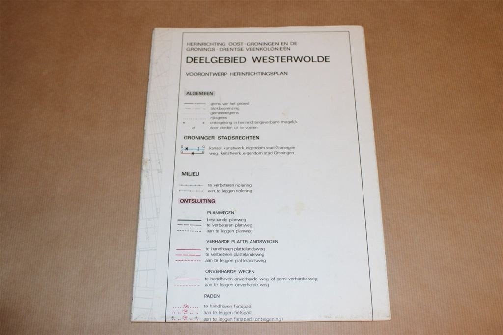 Oude kaart - Herinrichting Oost-Groningen Westerwolde 1989, Ophalen of Verzenden, 1800 tot 2000, Nederland, Landkaart