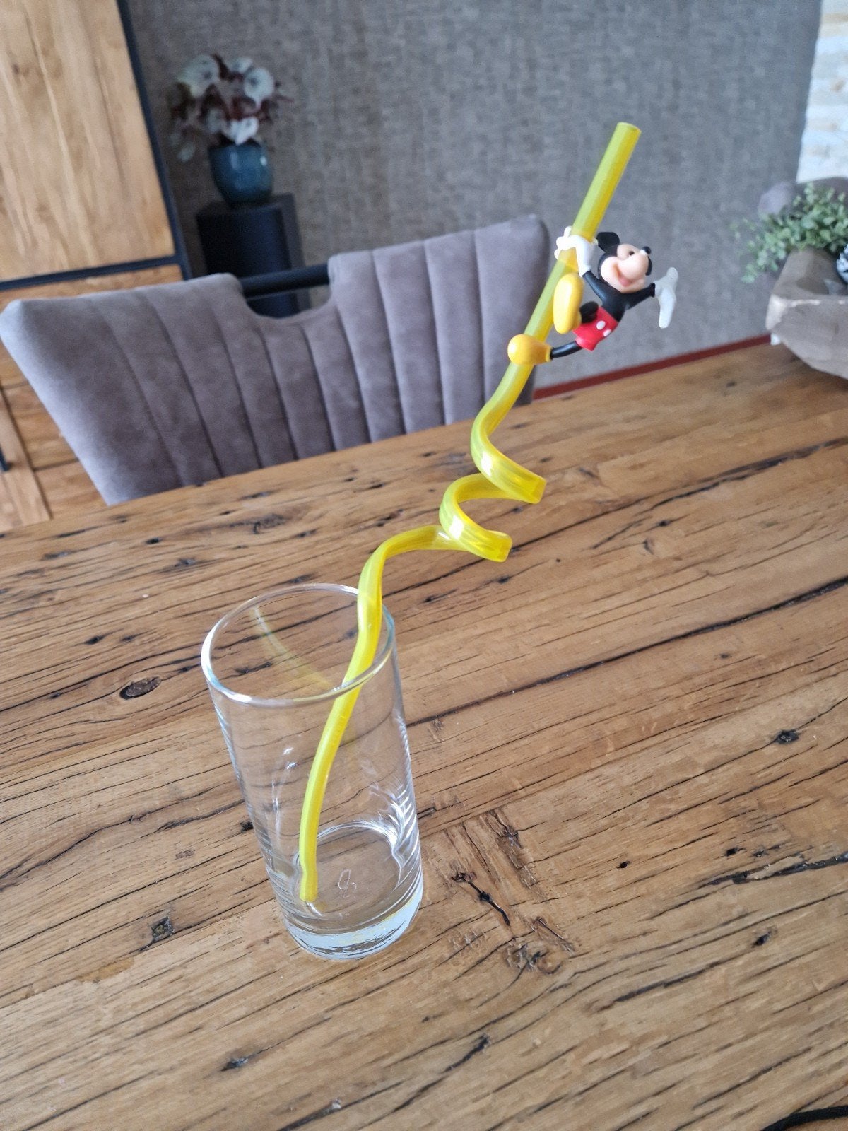 Te koop nieuw kunststof Disney rietje met Mickey., Ophalen of Verzenden, Mickey Mouse, Nieuw, Overige typen