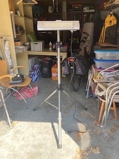 te koop Eurom golden 1800 terras warmtelamp met standaard, Ophalen, Gebruikt, Elektrisch, Vloer