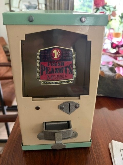 Fresh Peanuts Vendor A. Walze '50-'60 pinda automaat, Ophalen of Verzenden