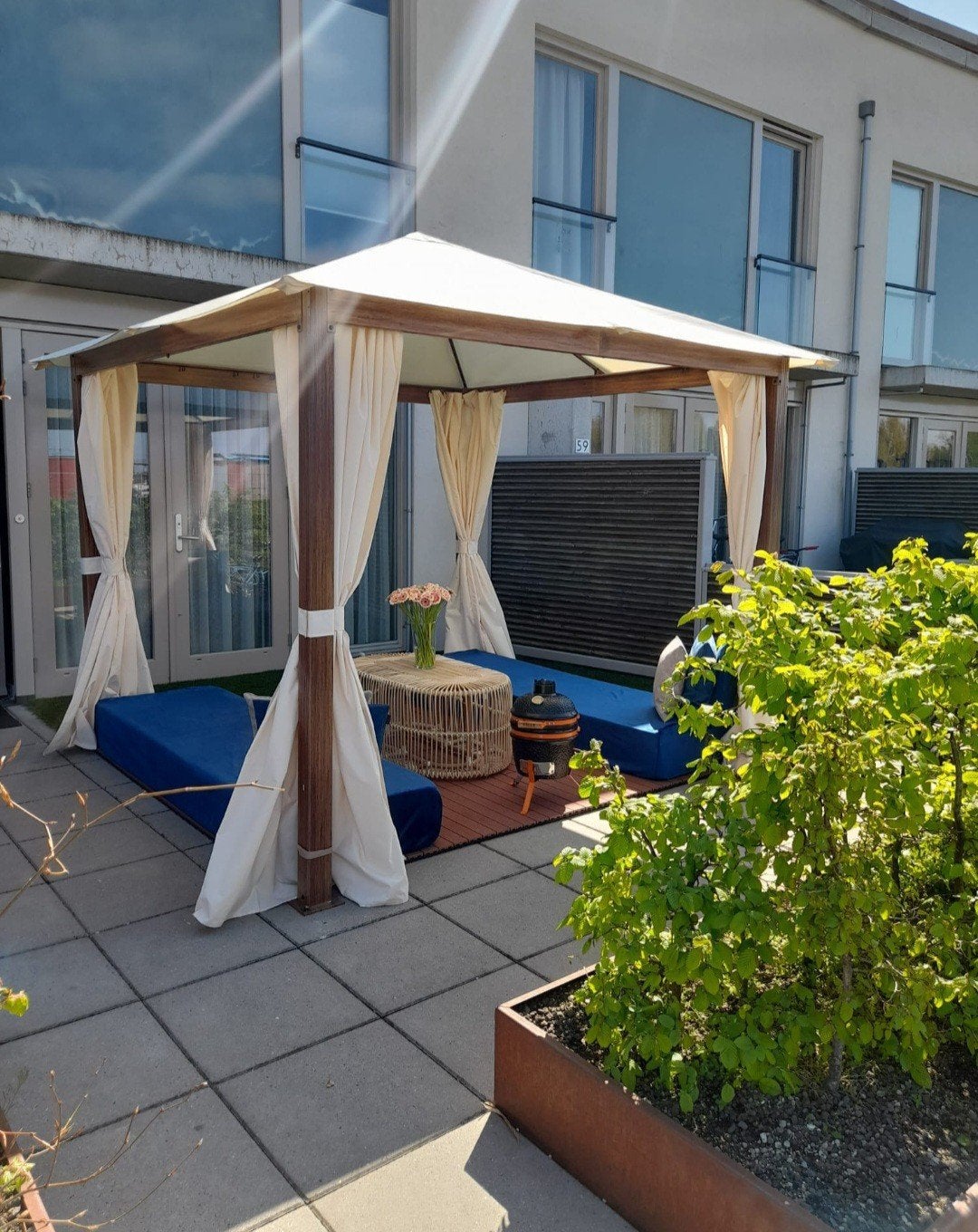 Tuinpaviljoen Forest Premium crème 3x3m eikenhoutlook, Ophalen of Verzenden