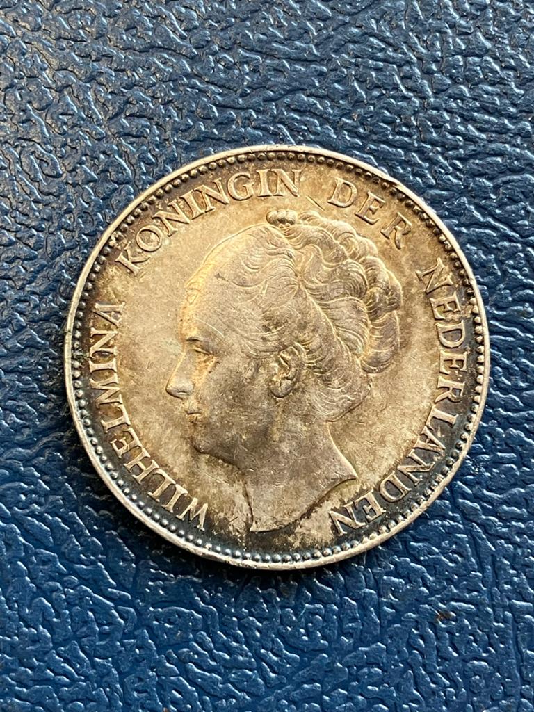 Zilveren 1 Gulden Koningin Wilhelmina 1923., Postzegels en Munten, Munten | Nederland, 1 gulden, Zilver, Ophalen of Verzenden