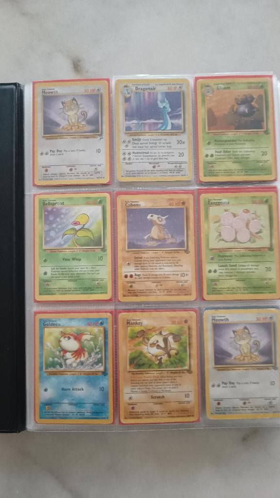 Pokemon kaarten vintage mapje, Ophalen of Verzenden, Gebruikt, Meerdere kaarten, Foil