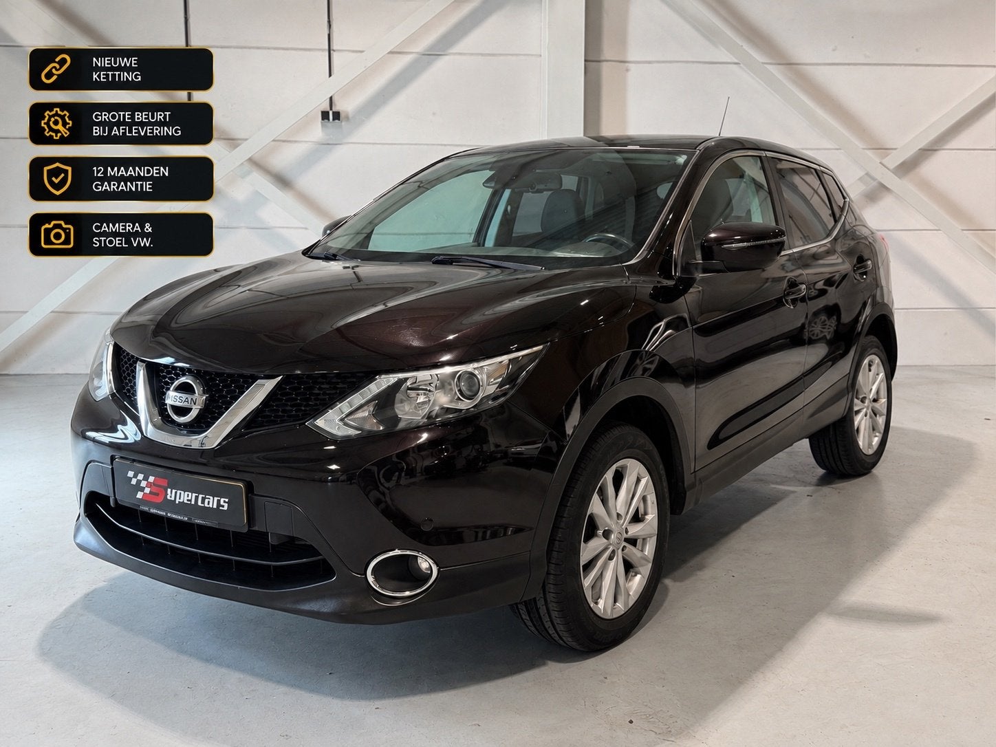 Nissan Qashqai 1.2 Acenta - LED - Camera - Nieuwe Ketting! -, Voorwielaandrijving, Euro 5, Stof, Gebruikt