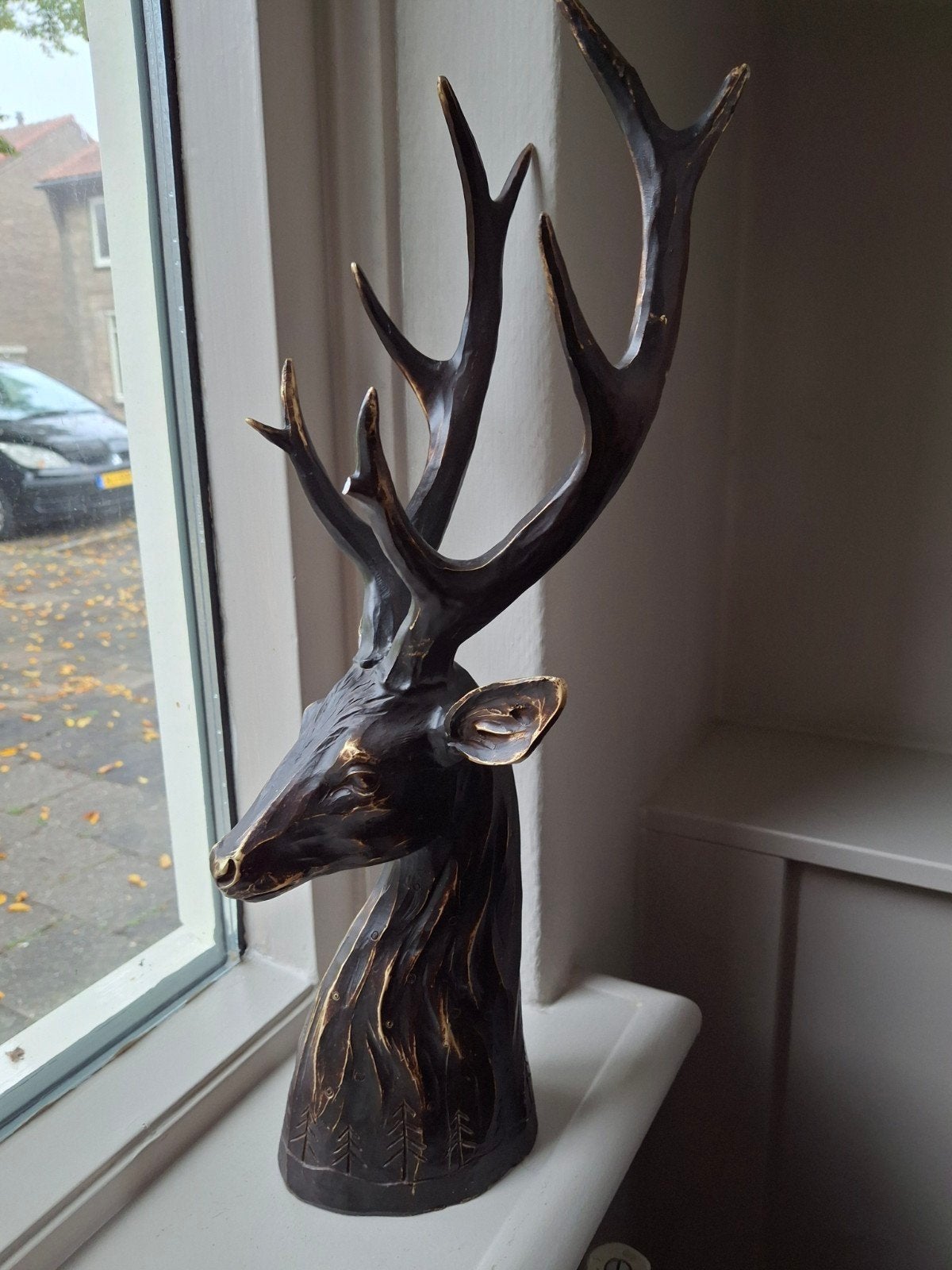 nieuwe hertenkop met goudkleurig, Ophalen of Verzenden